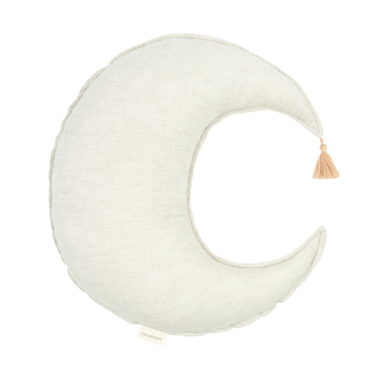 Nobodinoz Moon Cushion – Washed French Linen