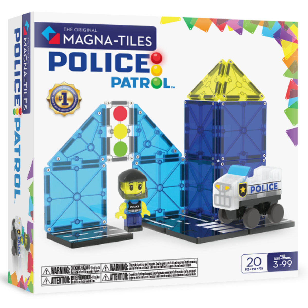 Magna-Tiles Police Patrol – 20 Piece