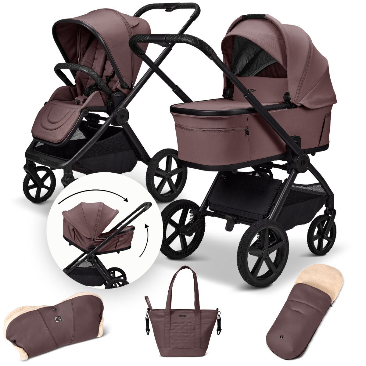 Moon Gio Fold Stroller Summer End Set incl. Accessories – Tonka