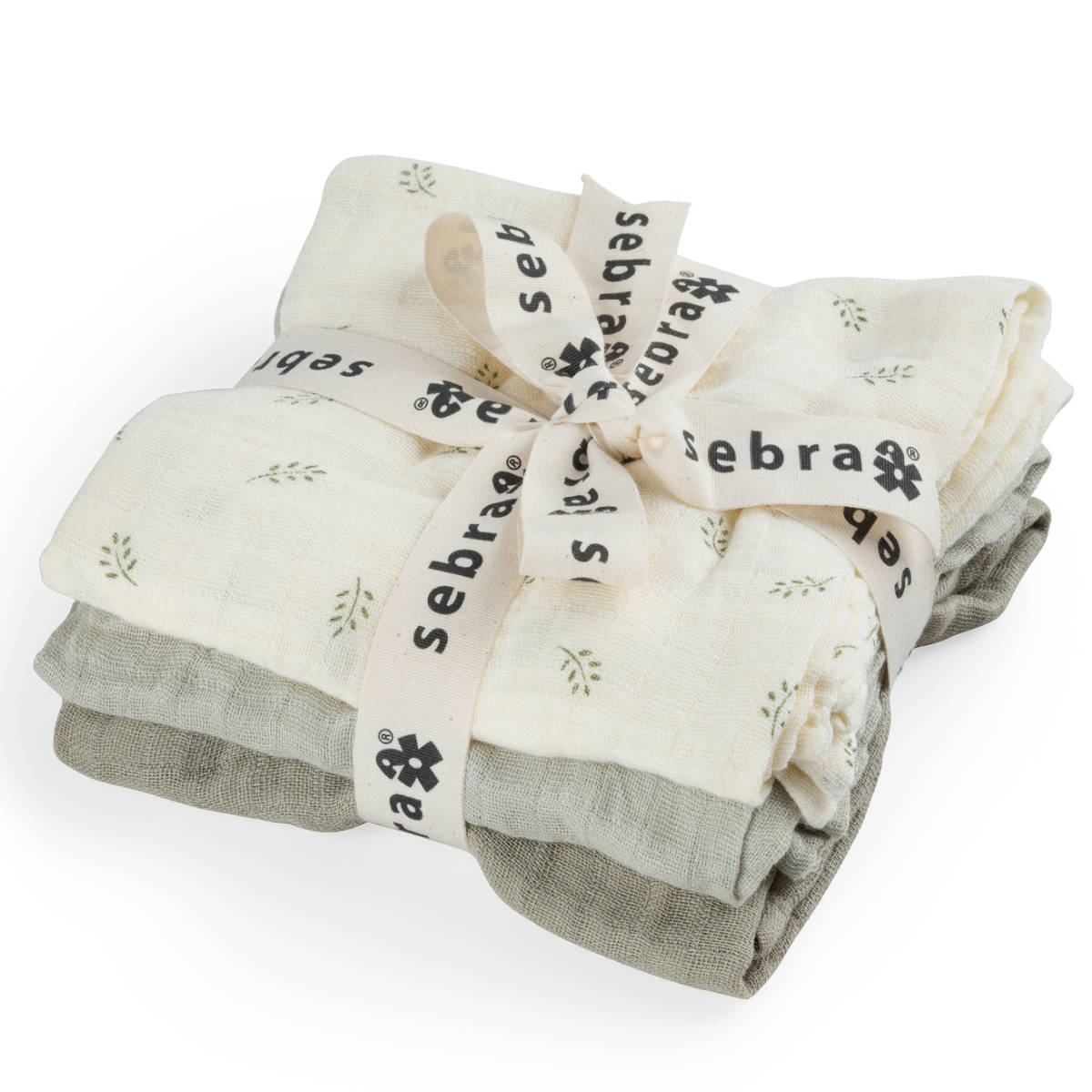 Sebra Muslin Cloths, 3-Pack