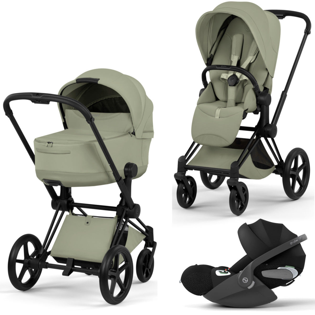 Cybex Priam 5 Style Kinderwagen Set 3 in 1 inkl. Cybex Cloud T i Size Babyschale