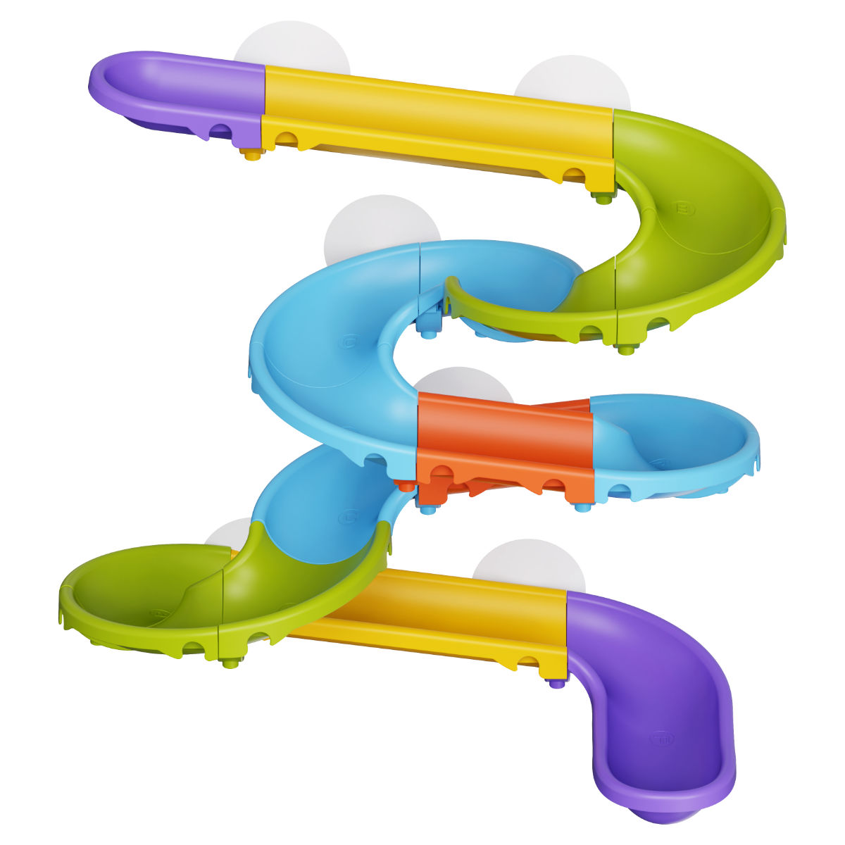 Fresh Kid Tub Fun! Badespielzeug Wasserbahn mit Saugnäpfen – 30 Teile