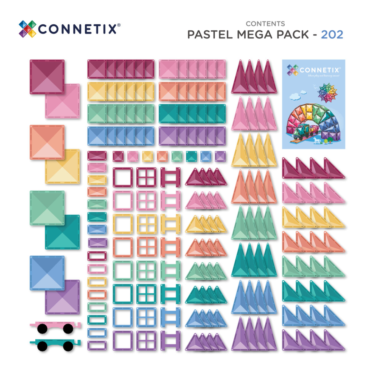 Connetix Magnetbausteine Pastel Mega Ball Run Bundle – 316 Teile