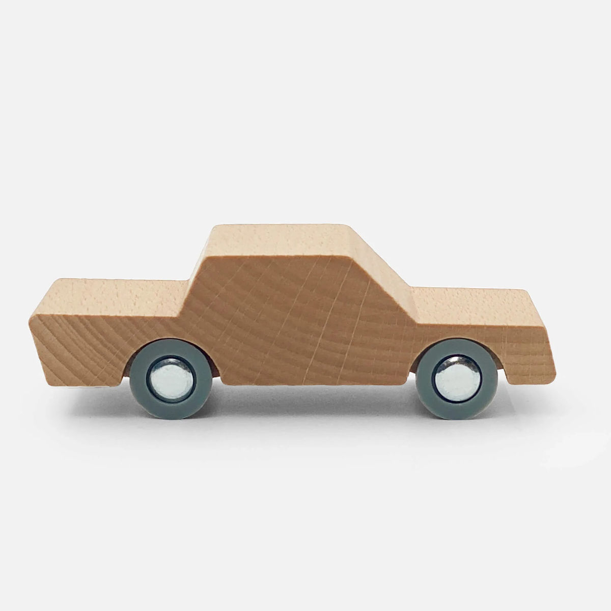 Waytoplay Back and Forth Wooden Car – Creative Toy Car in Red, Blue & Natural