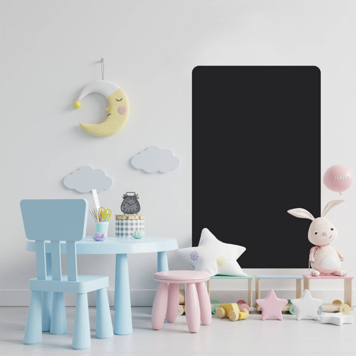 Ferflex Magnetic Board Set incl. 13 Colorful Geometric Magnets