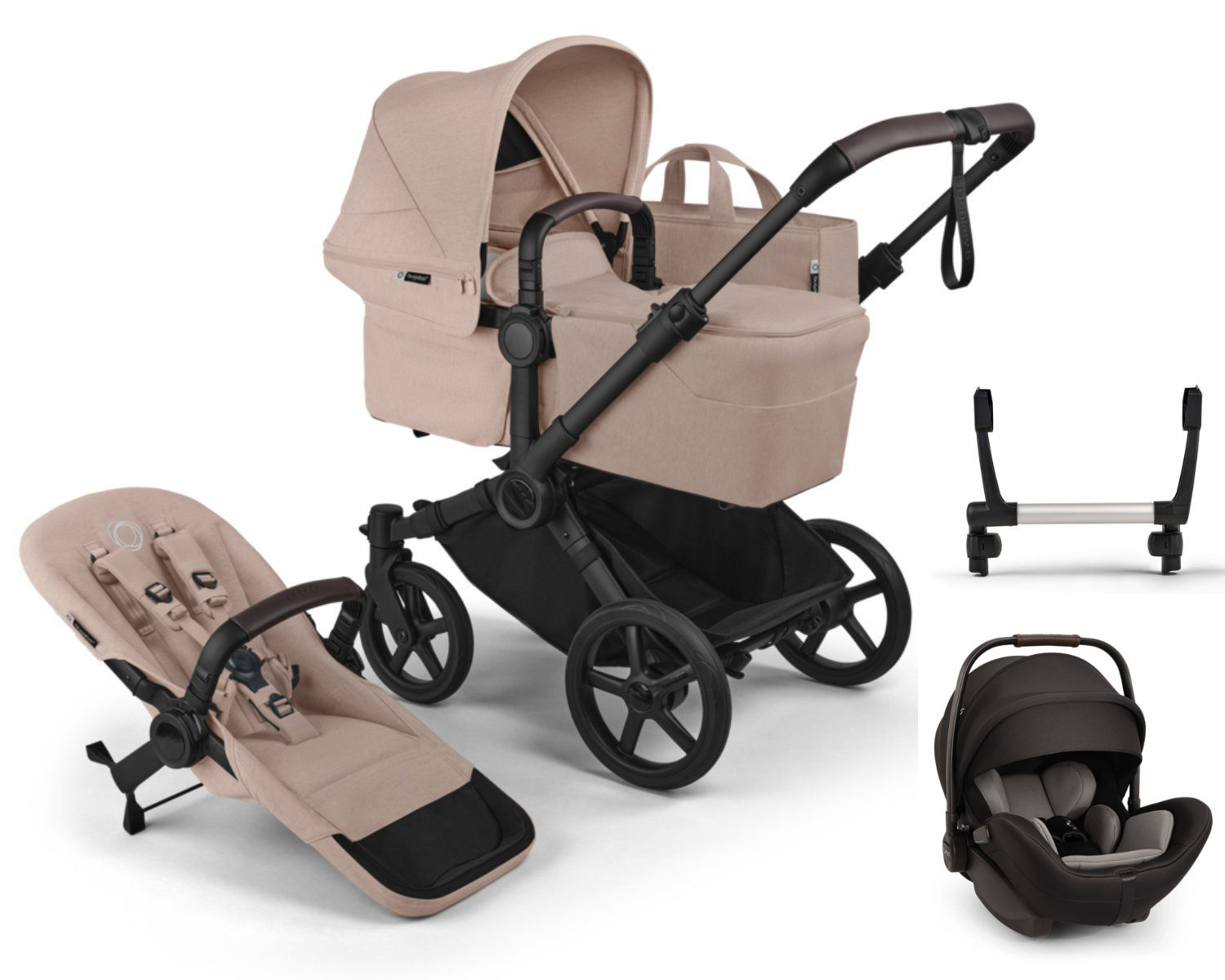 Bugaboo Donkey 6 Mono Kinderwagen Set 3 in 1 inkl. Nuna Arra Flex i-Size Babyschale