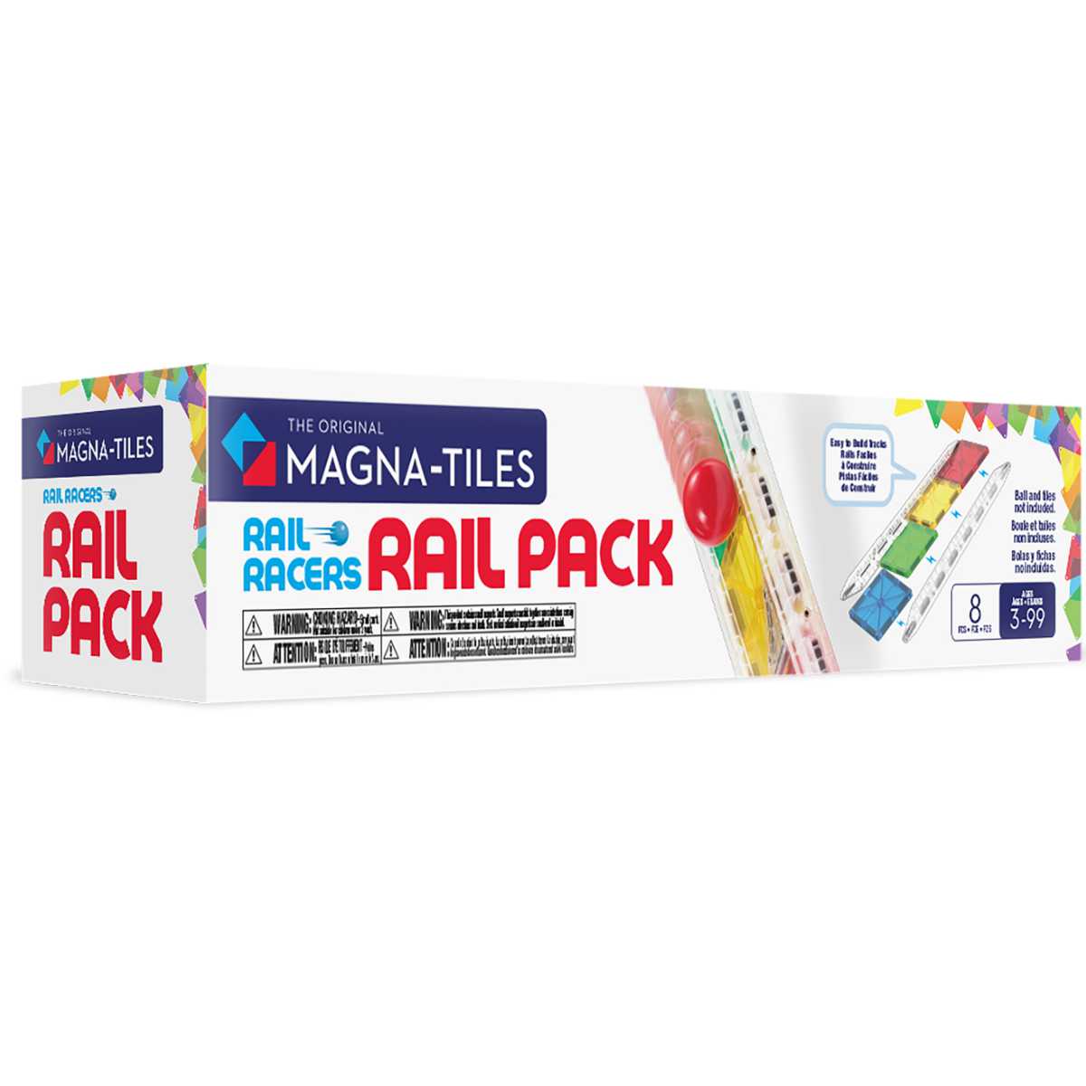 Magna-Tiles Rail Racers - 8 teiliges Erweiterungsset