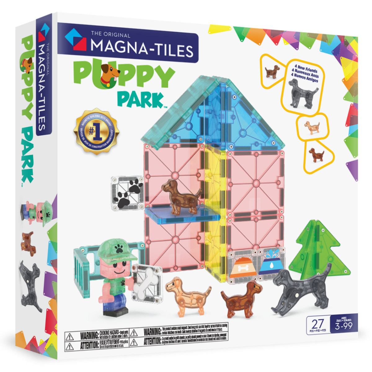 Magna-Tiles Puppy Park – 27-Piece