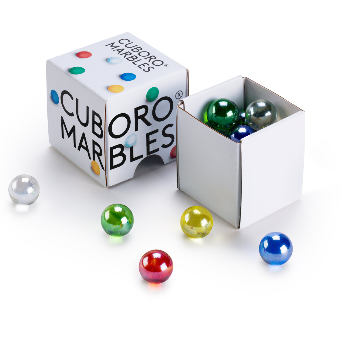 CUBORO Marbles – 15 Original Replacement Glass Marbles