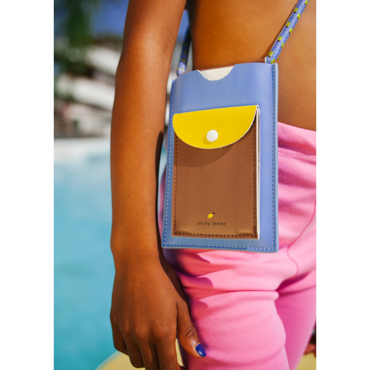 Sticky lemon phone pouch