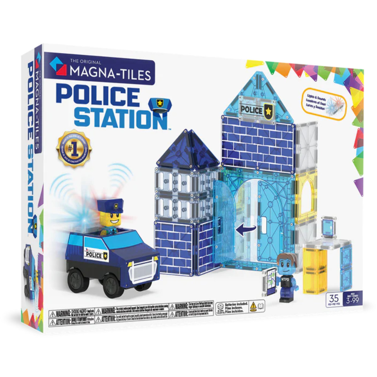 Magna-Tiles Police Station – 35-Piece