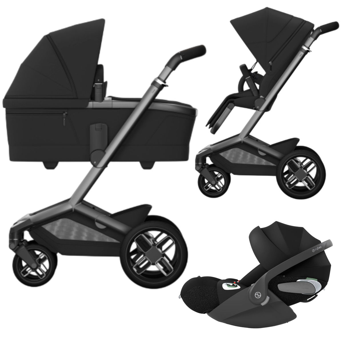 Maxi Cosi Fame Kinderwagen Set 3 in 1 inkl. Cybex Cloud T i-Size Babyschale