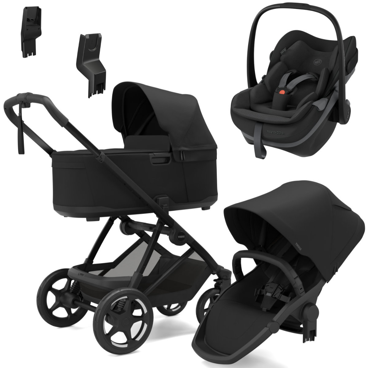 Thule Charm 3-in-1 Stroller Set incl. Maxi-Cosi Pebble Slide Pro i-Size Infant Car Seat