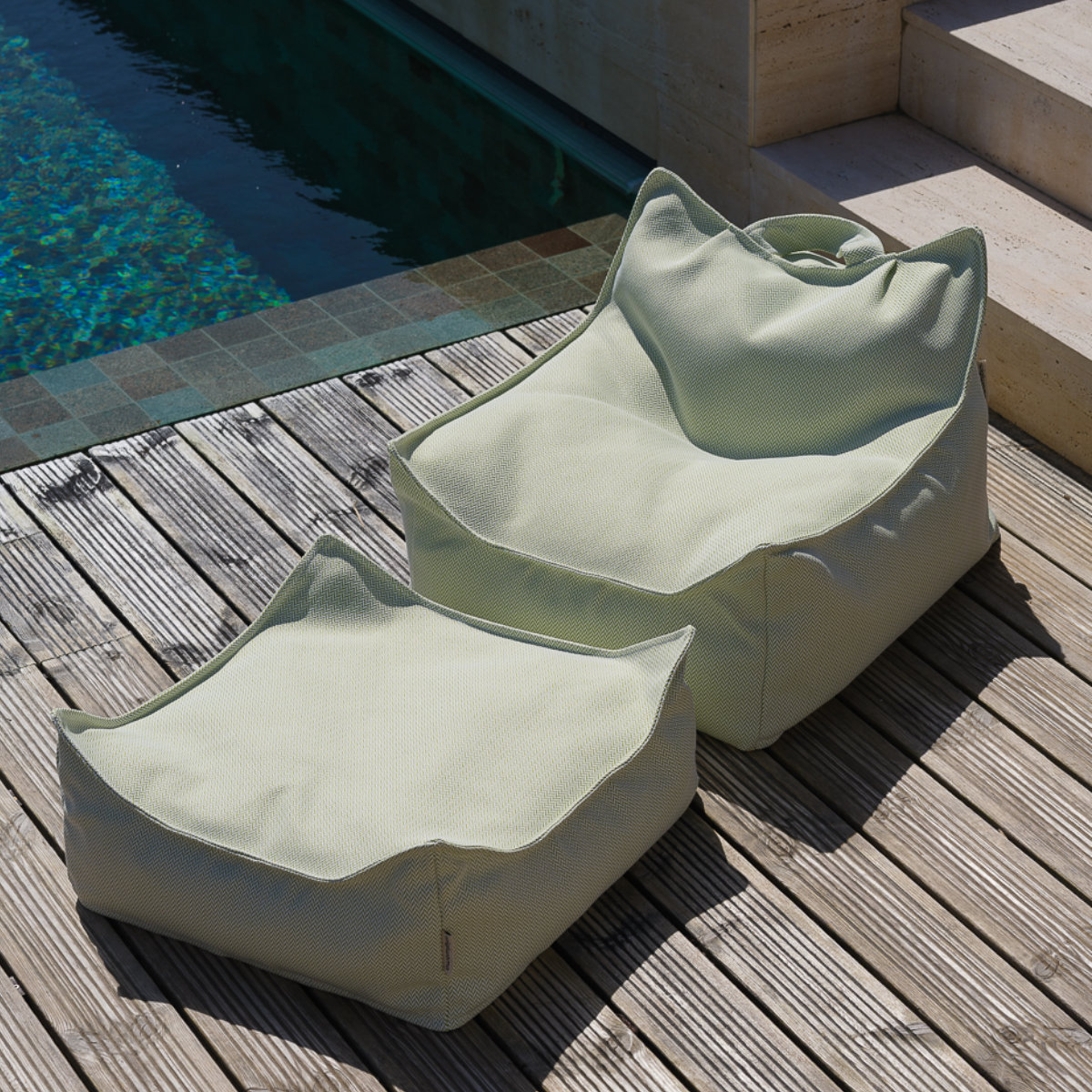 Wigiwama Sitzsack Sessel & Ottoman Square Bundle