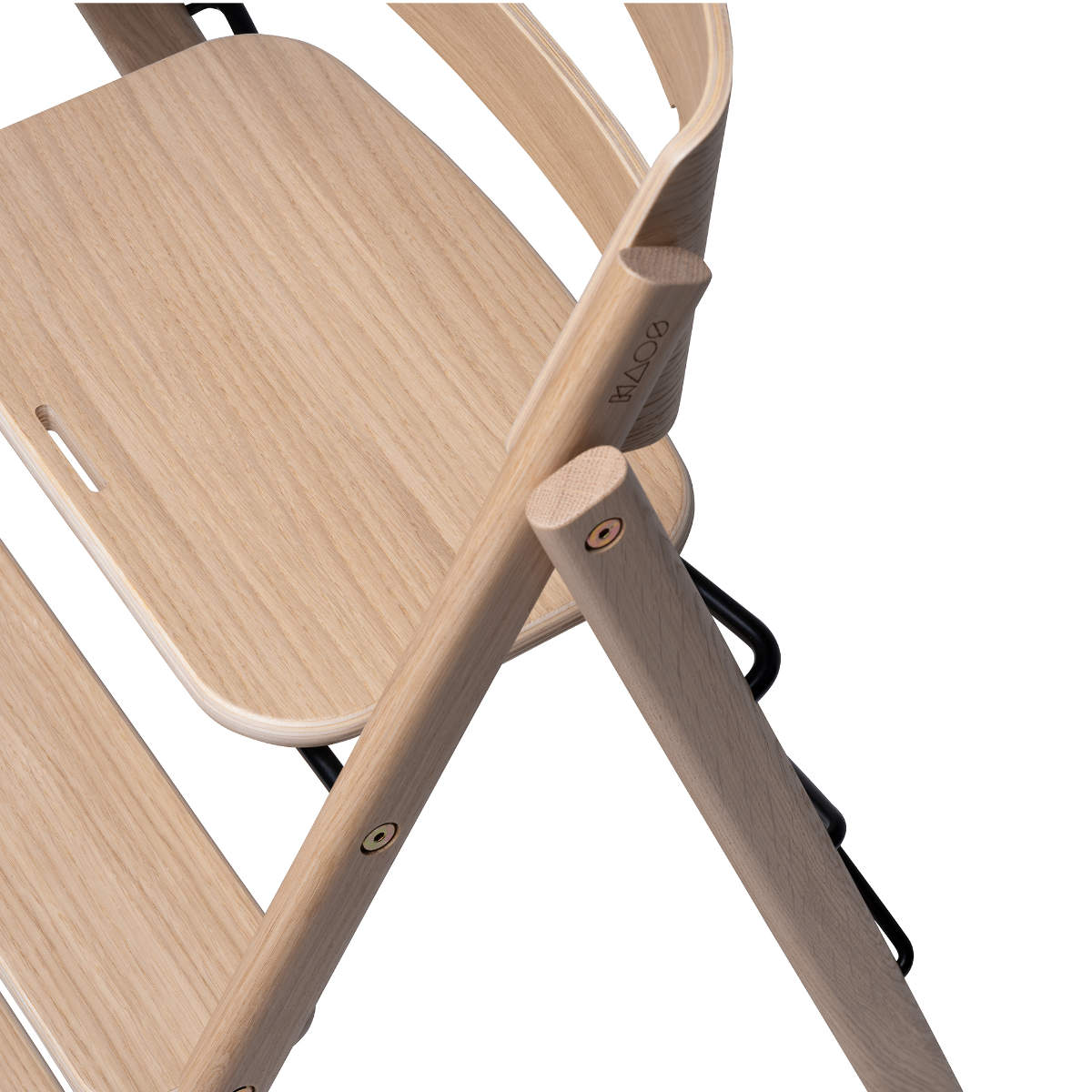 KAOS Klapp high chair made of wood, foldable