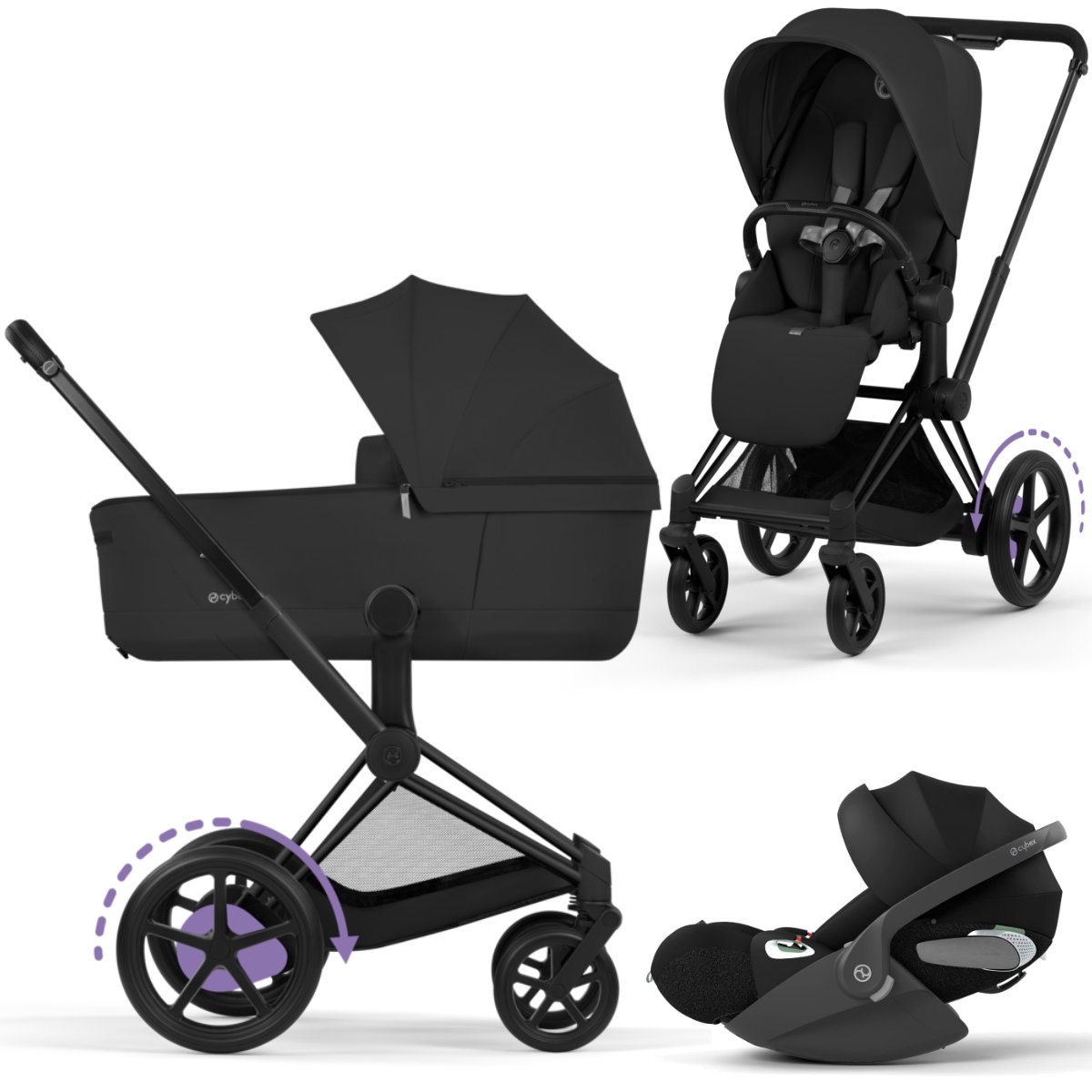Cybex e-Priam 5 Comfort Stroller Set 3 in 1 incl. Cloud T i-Size