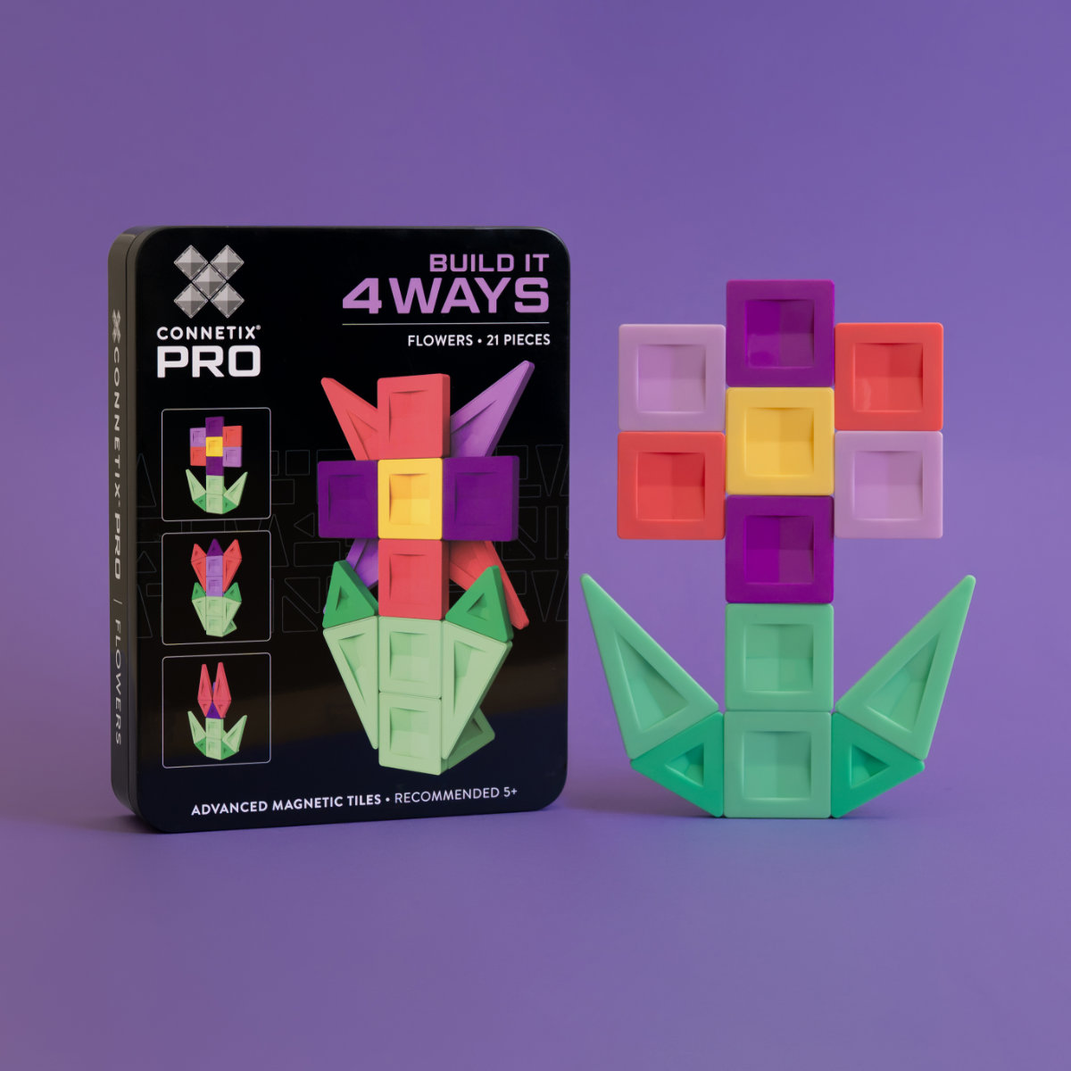 Connetix PRO Magnetbausteine – Flowers Pack – 21 Teile