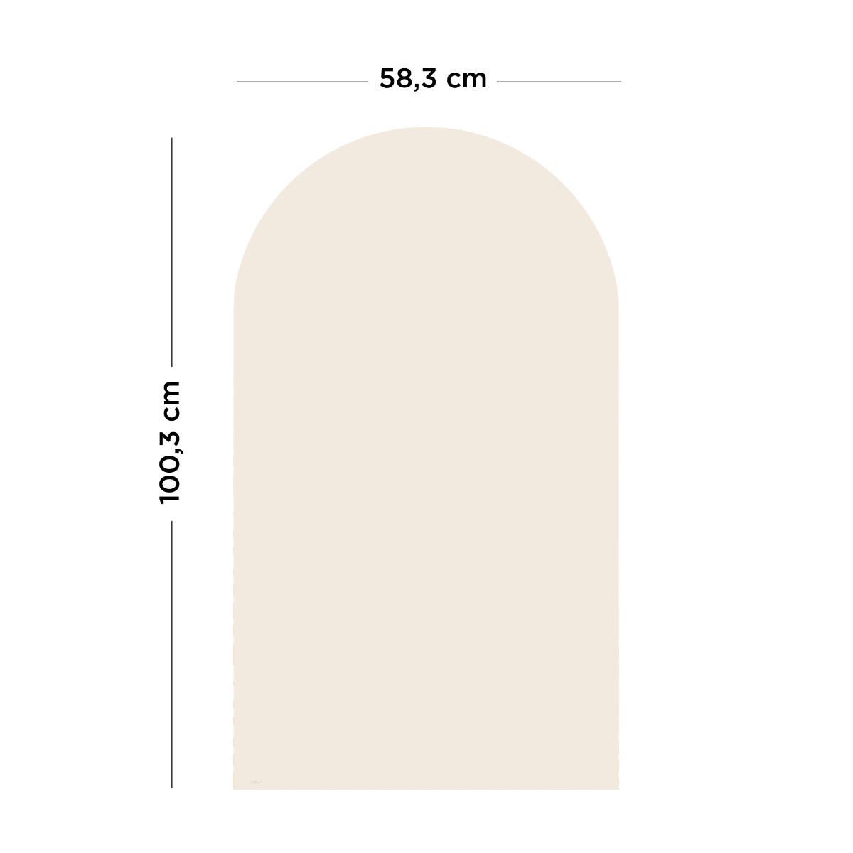 Ferflex magnetic arch-shaped board 100 x 58 cm