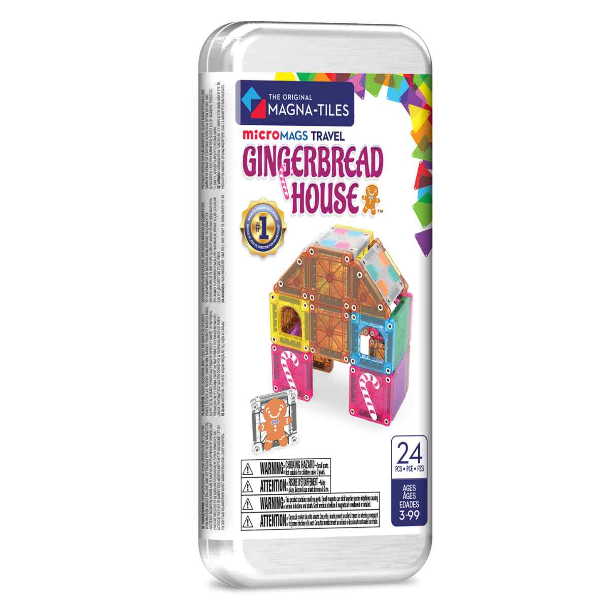 Magna-Tiles microMAGS Gingerbread House - 24 Teile