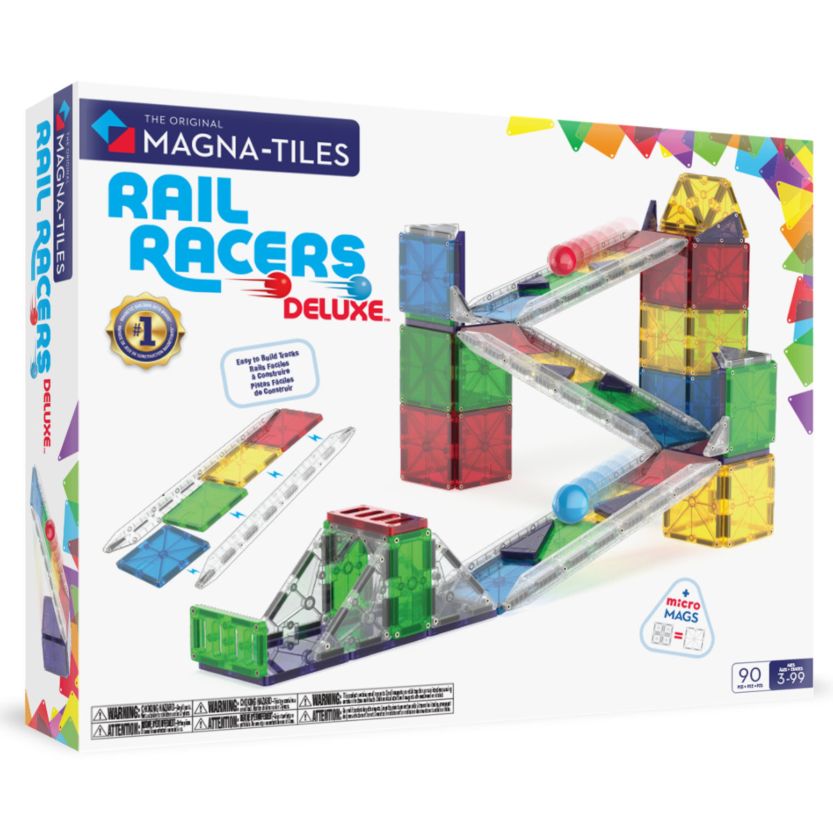 Magna-Tiles Rail Racers Deluxe – 90-Piece