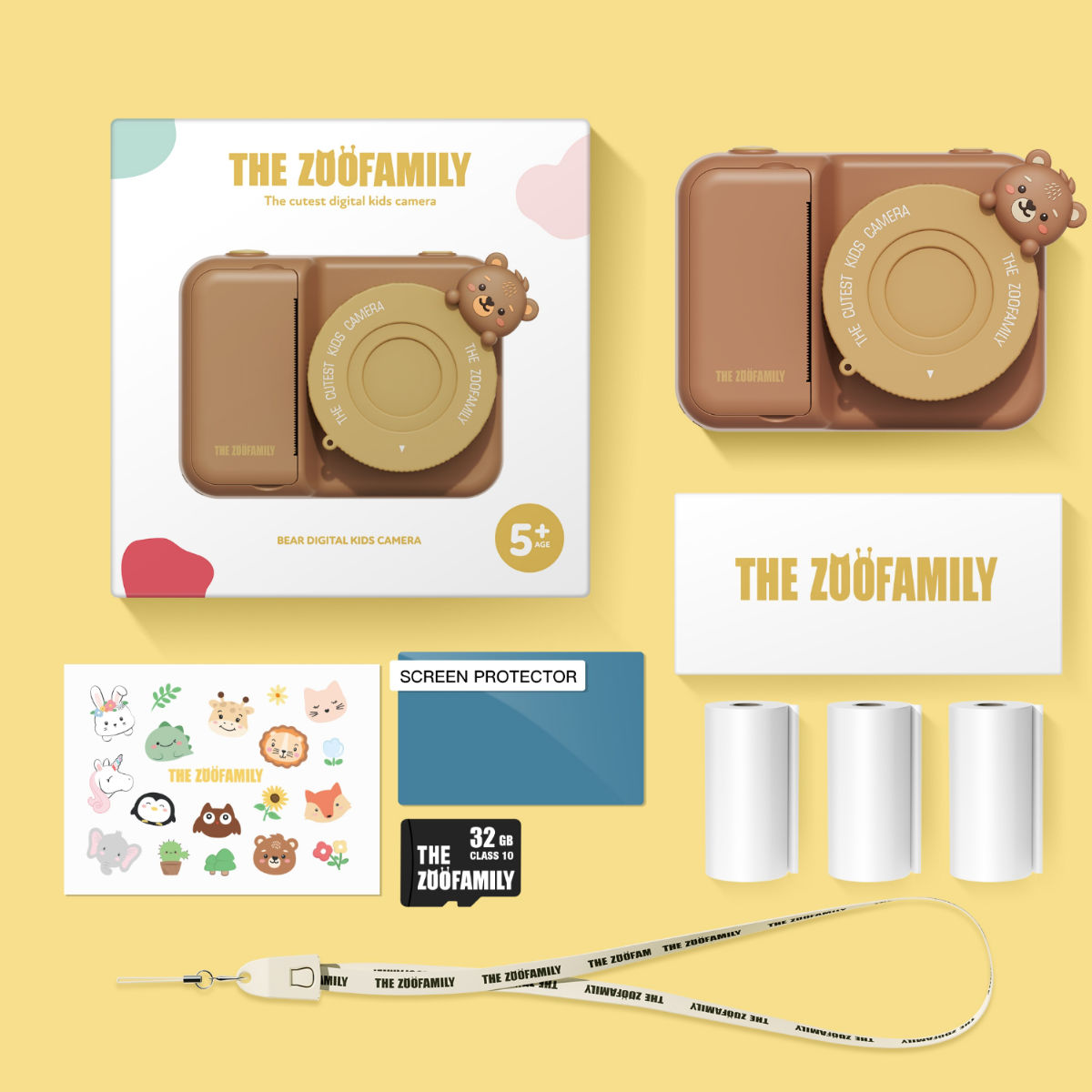 The Zoofamily Zoo Print P2 Kids Camera with Thermal Printing