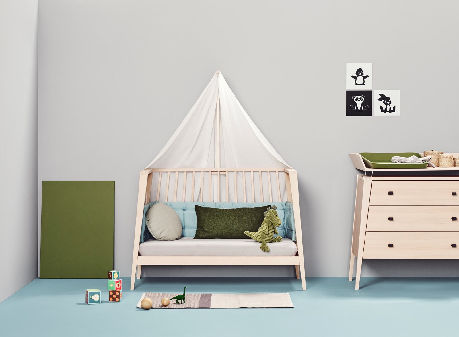 Leander Linea Babybett oh Matratze