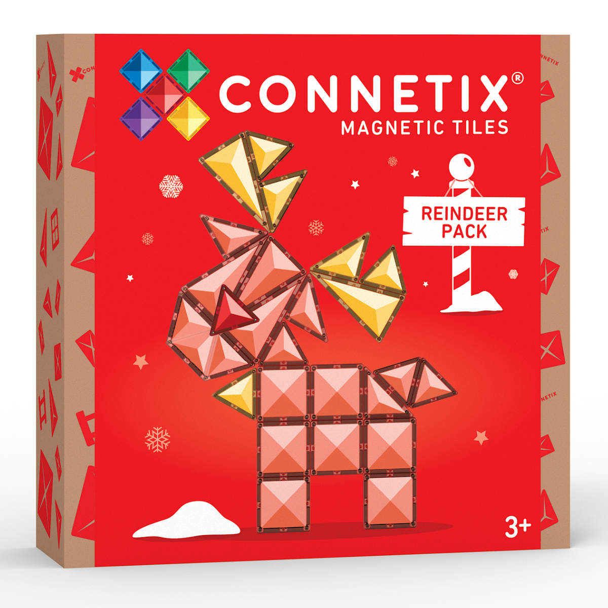 Connetix Magnetbausteine Weihnachts-Rentier-Set – 25 Teile