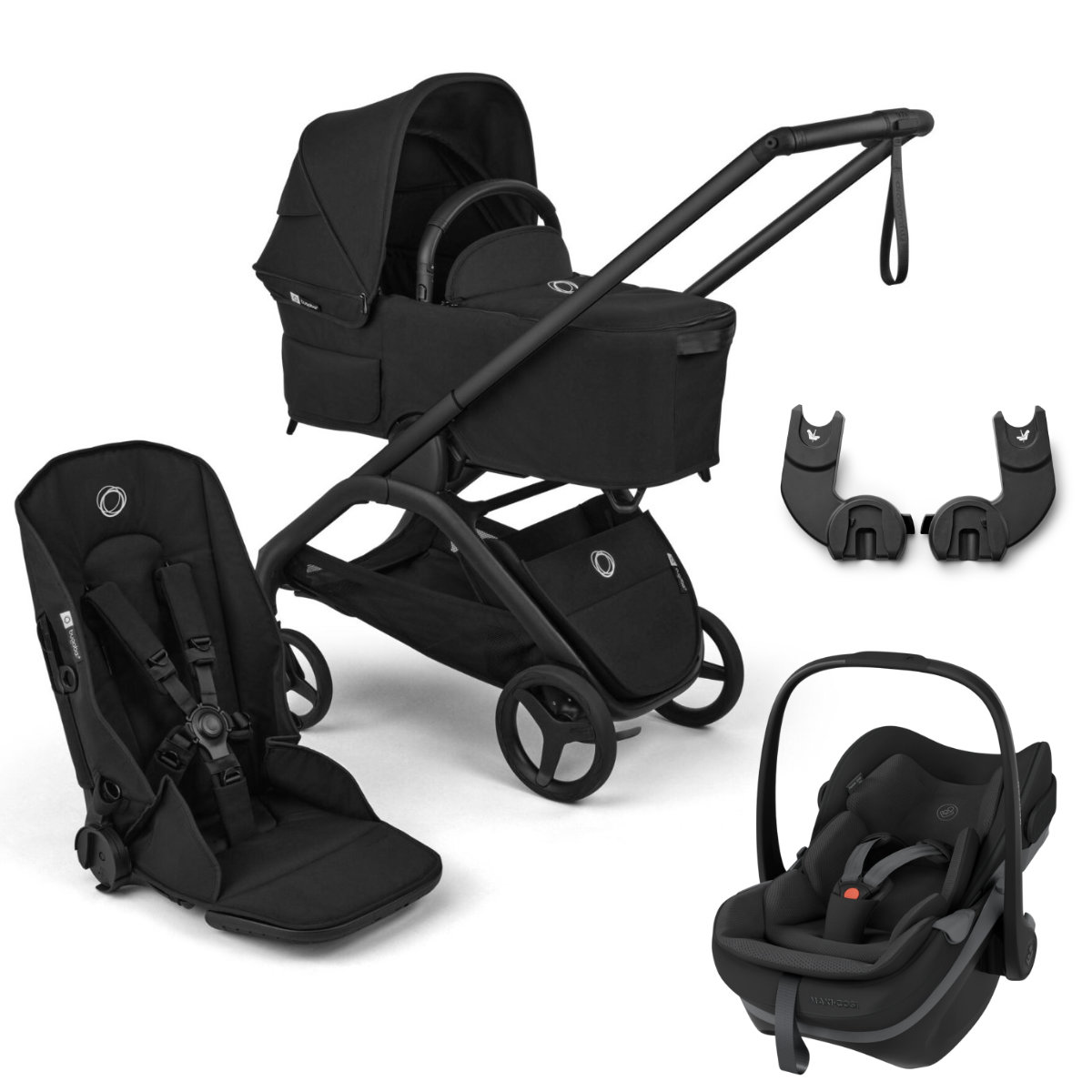 Bugaboo Dragonfly Plus Kinderwagen Set 3 in 1 inkl. Maxi Cosi Pebble Slide Pro i-Size Babyschale