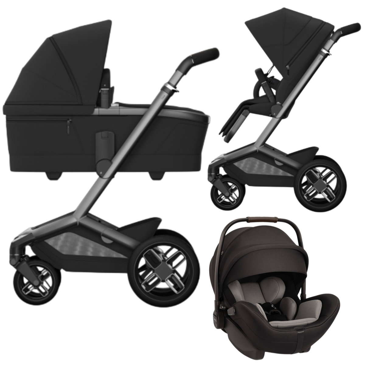 Maxi Cosi Fame Stroller Set 3 in 1 incl. Nuna ARRA Flex i-Size Infant Car Seat