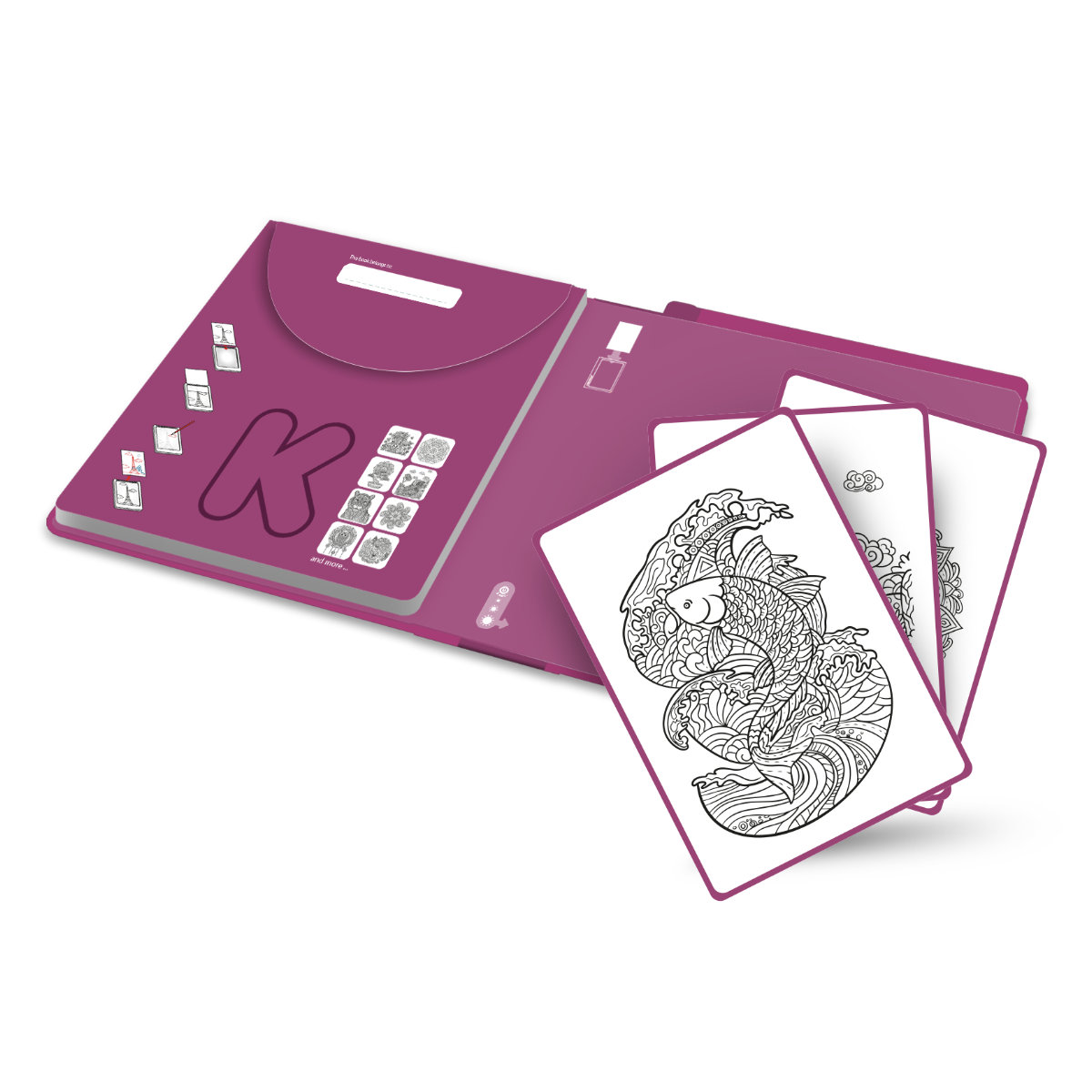 Kidywolf Nachfüllset für Kidydraw Pad Zeichentablett