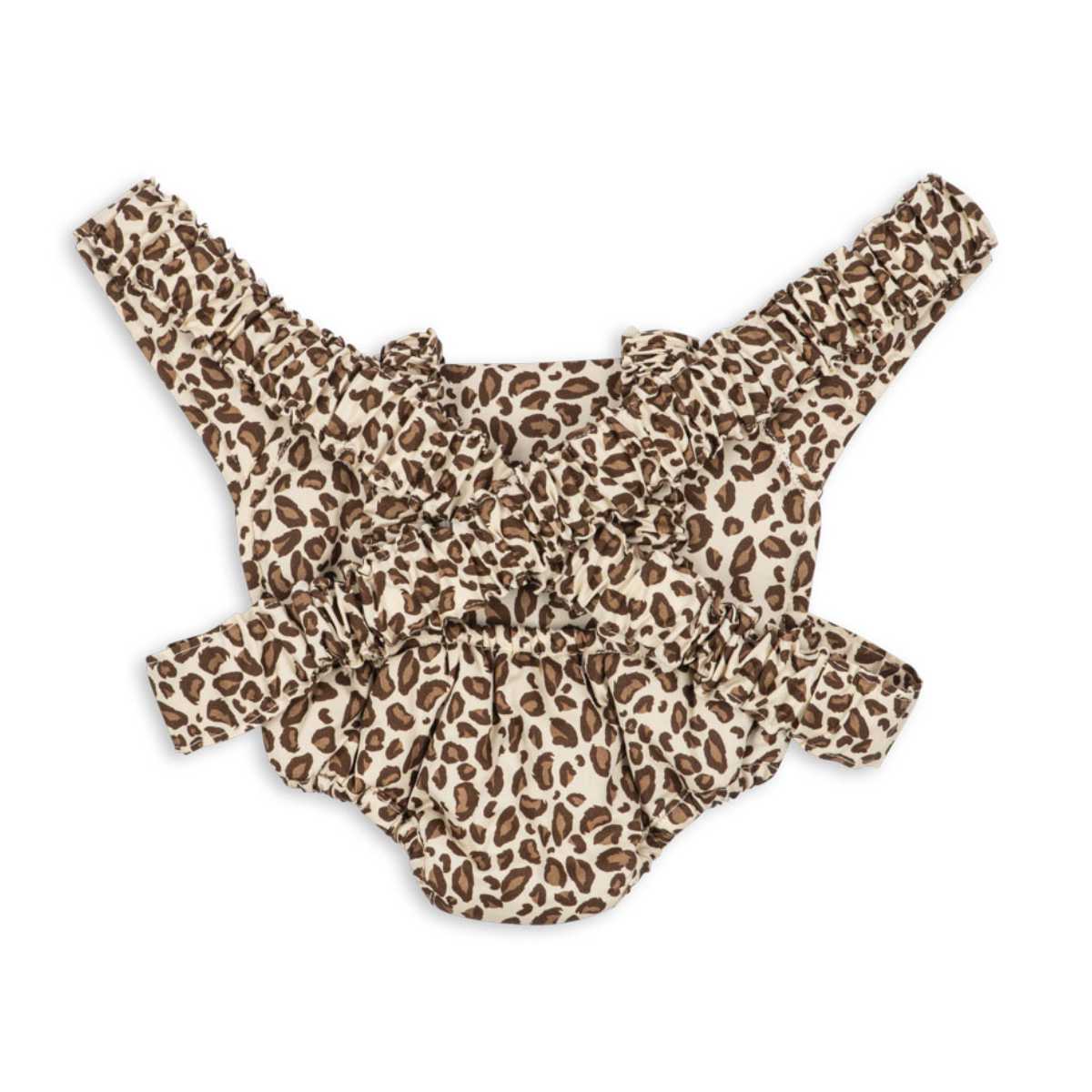 Leopard Babytrage in Beige - Draufsicht