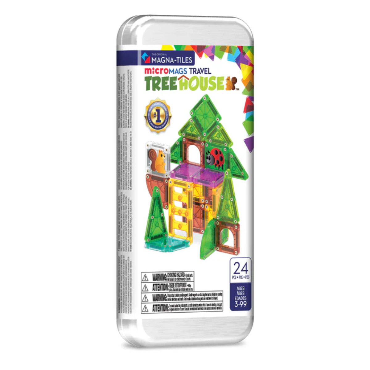 Magna-Tiles microMAGS Treehouse travel set – 24 pieces