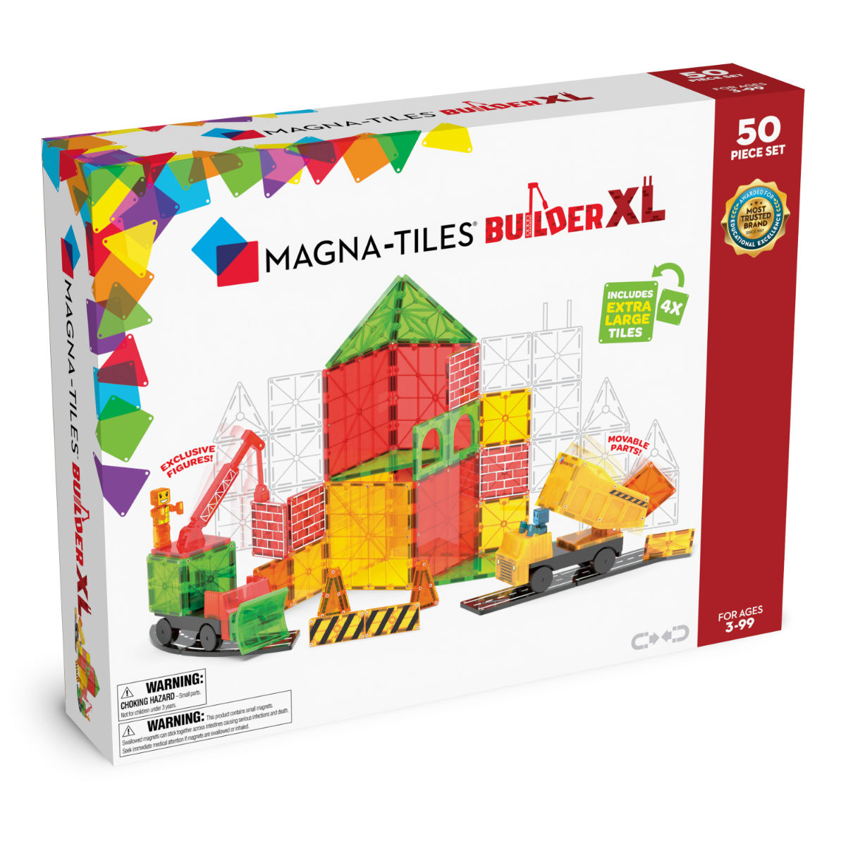 Magna-Tiles Builder XL – 50 Pieces
