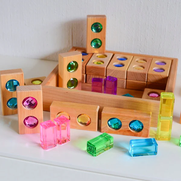 Bauspiel Kleine Farbstraße Pastell 45-teilig