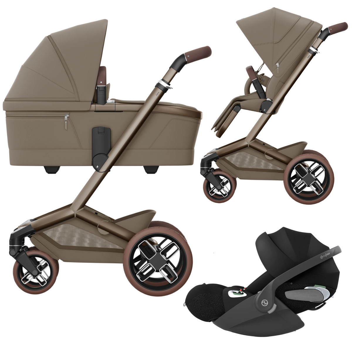 Maxi Cosi Fame Kinderwagen Set 3 in 1 inkl. Cybex Cloud T i-Size Babyschale