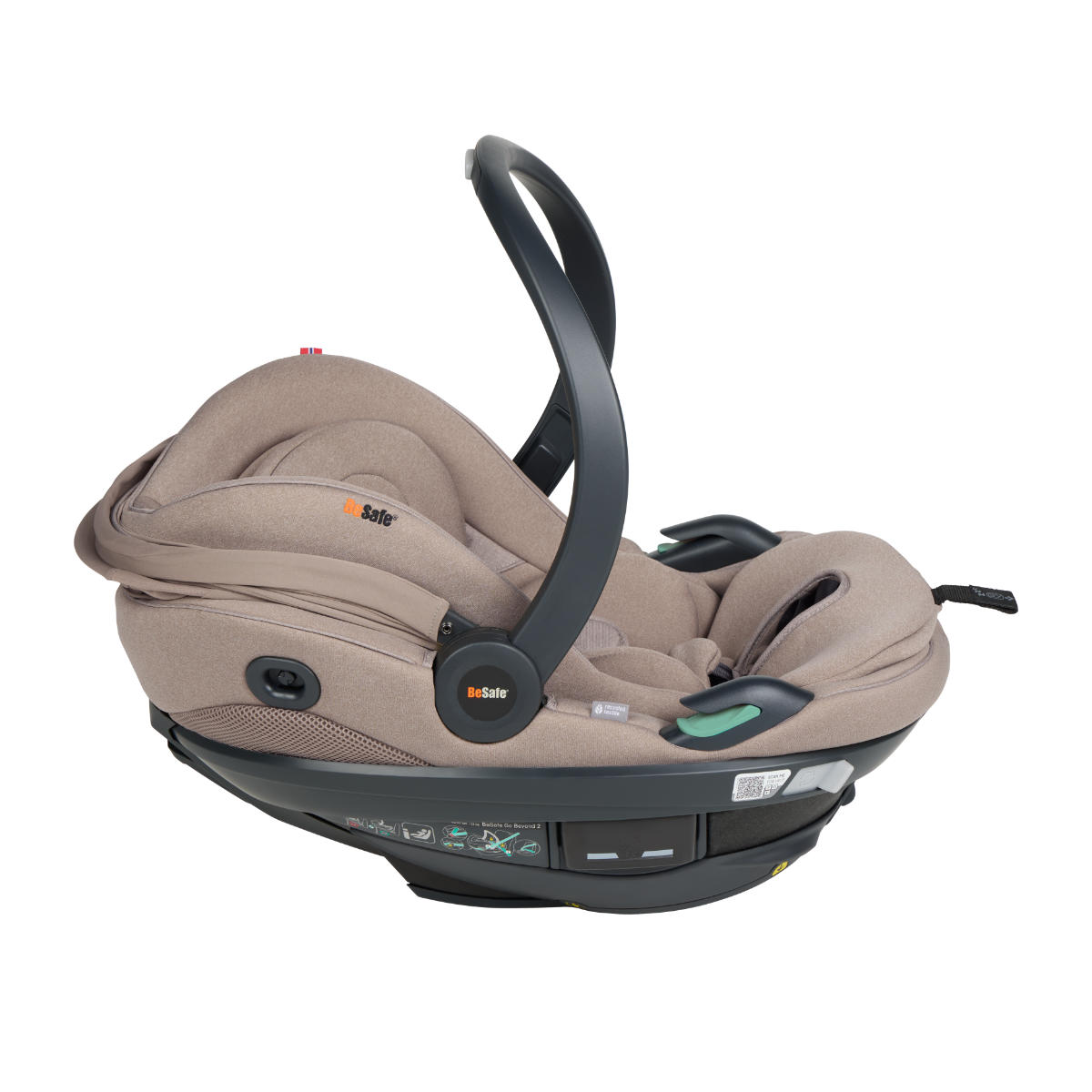 BeSafe Go Beyond² i-Size Infant Car Seat incl. Beyond ISOFIX Base + Free Weather Cover