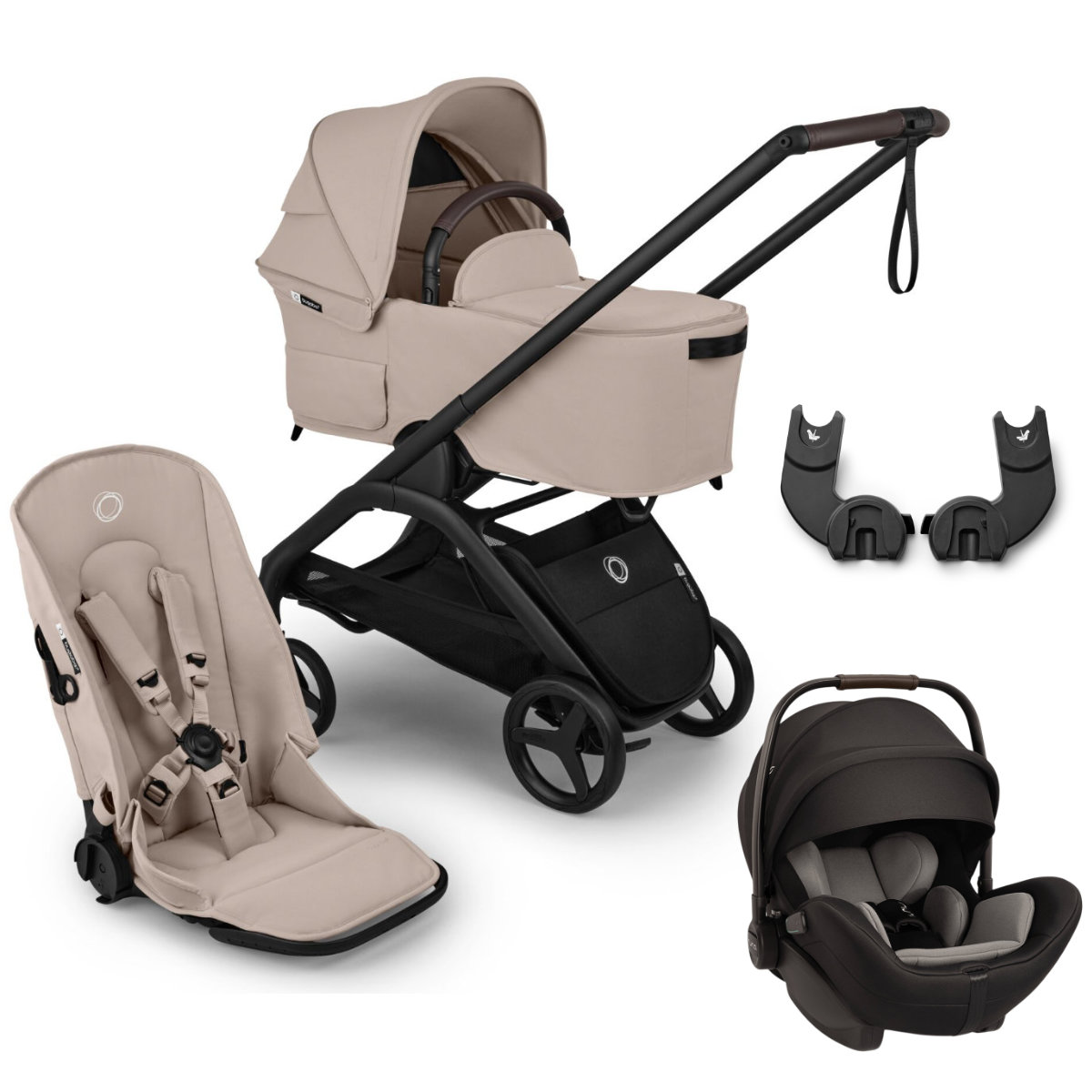 Bugaboo Dragonfly Plus Kinderwagen Set 3 in 1 inkl. Nuna Arra Flex i-Size Babyschale