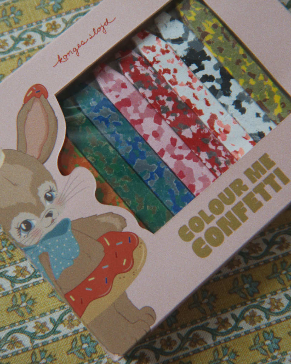 Konges Sløjd Confetti Wachsmalstifte, 8er-Pack