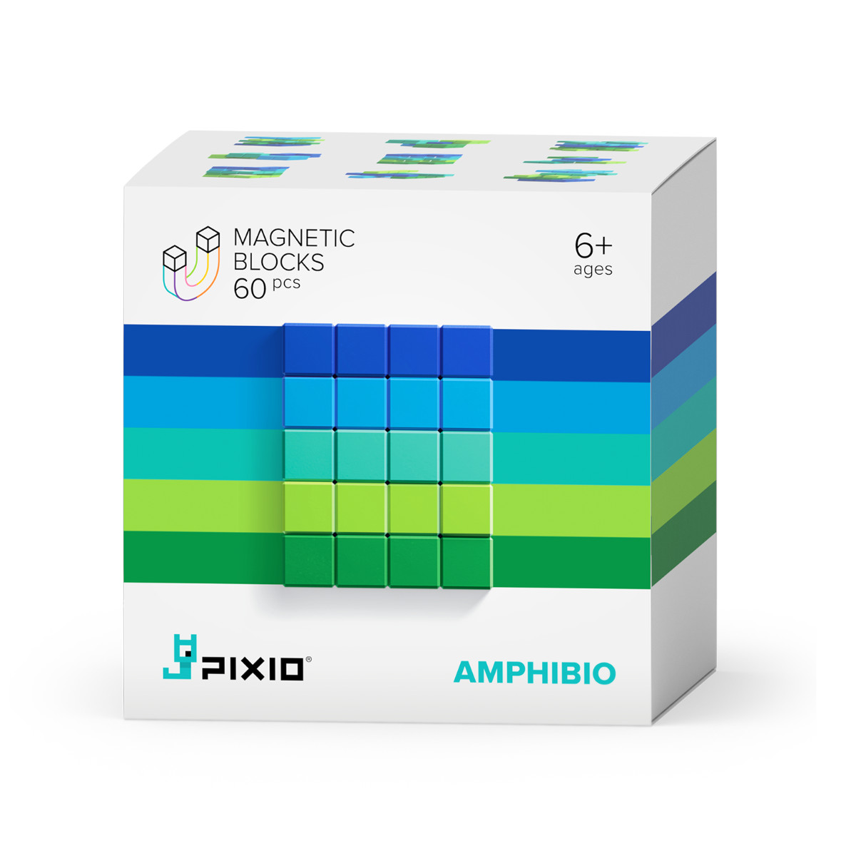 PIXIO Magnetische Bausteinwürfel Abstract Amphibio 60 Stk.