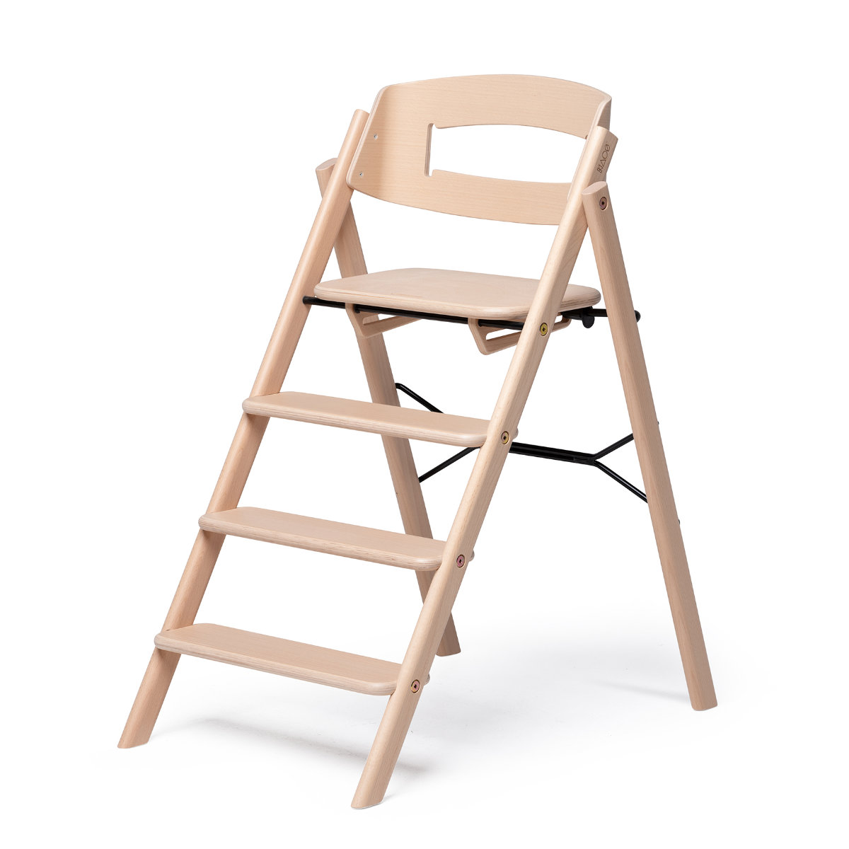 KAOS Klapp high chair made of wood, foldable