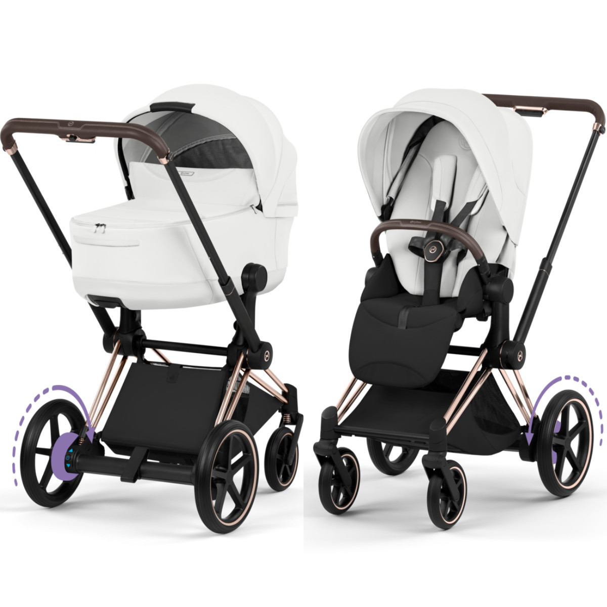 Cybex E-Priam 5 Style Stroller Set 3 in 1 incl. Cloud T i-Size Car Seat