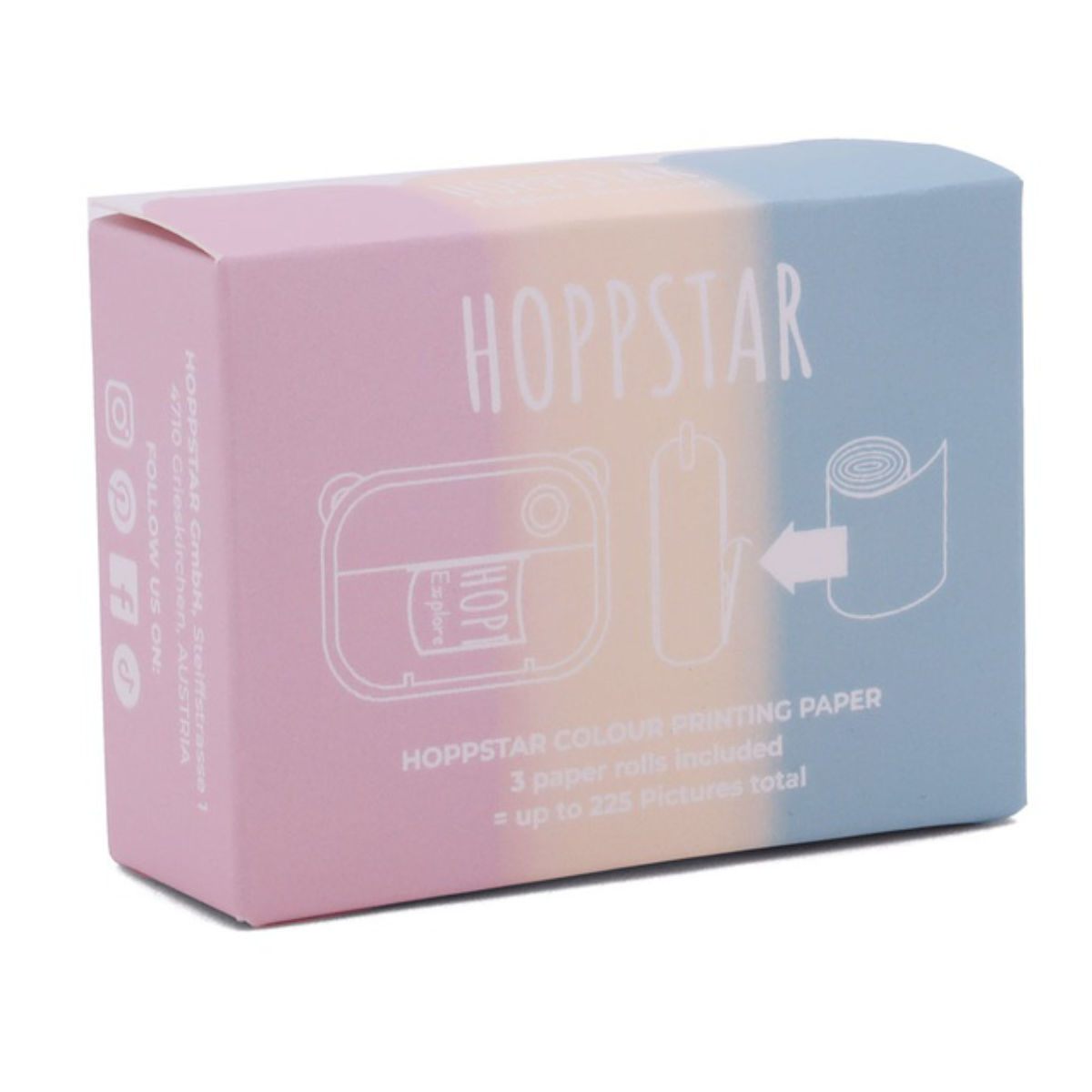 Hoppstar Papierrollen 3er Nachfüllpack - Farbig