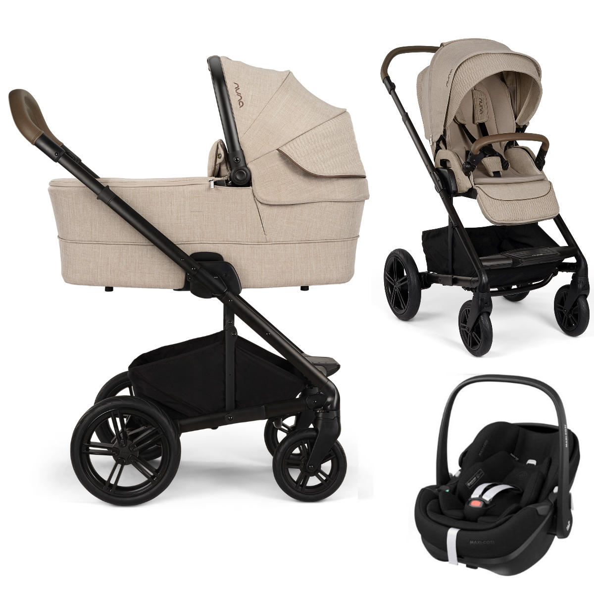 Nuna MIXX Next Pram Set 3 in 1 incl. Maxi Cosi Pebble 360 Pro 2 I-Size