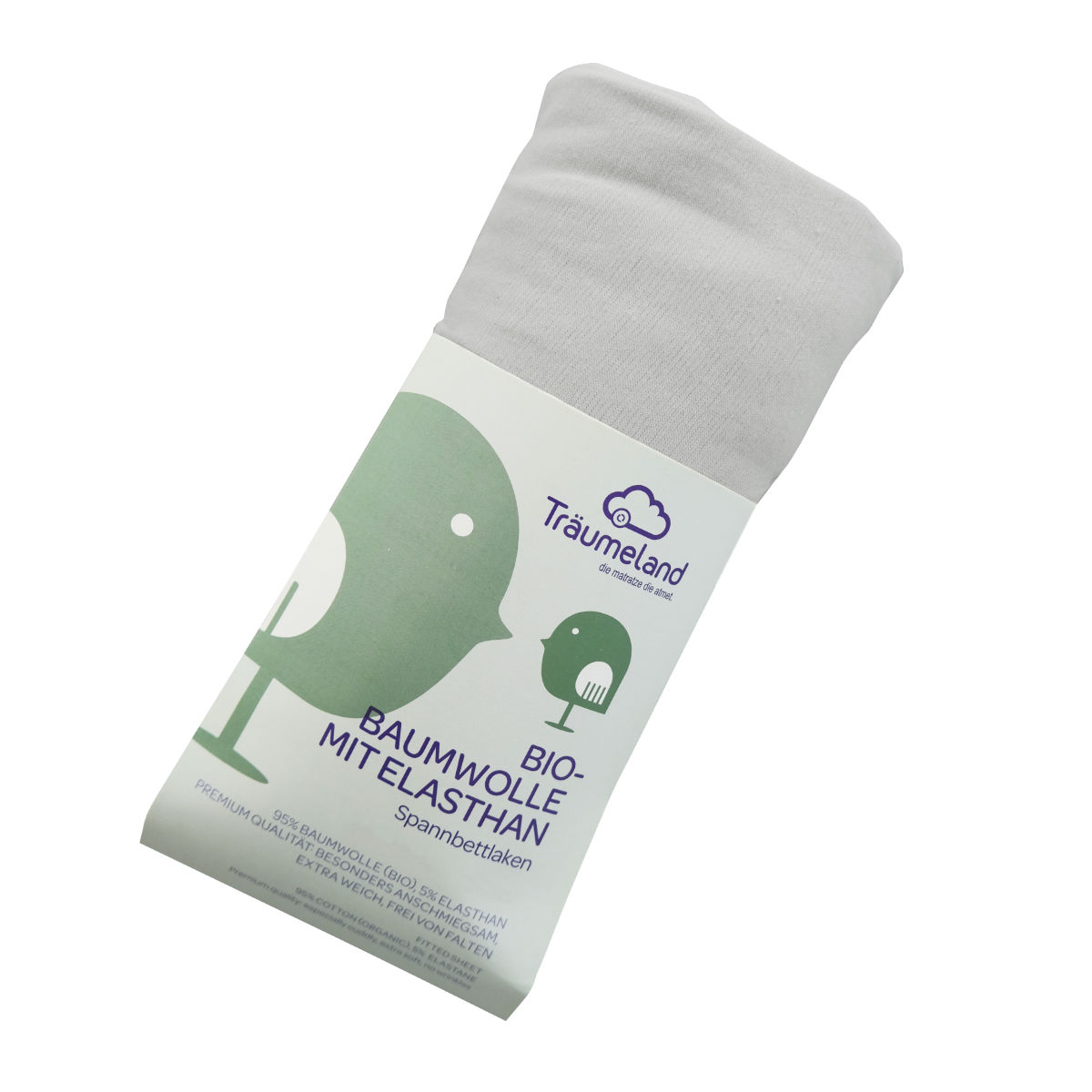 Träumeland Fitted Sheet Organic Cotton with Elastane 40 x 90 cm