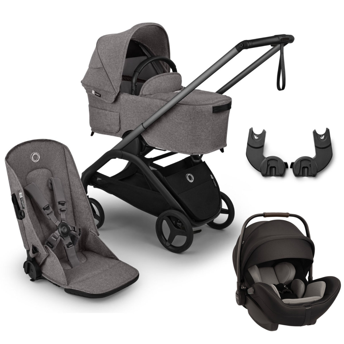 Bugaboo Dragonfly Plus Kinderwagen Set 3 in 1 inkl. Nuna Arra Flex i-Size Babyschale