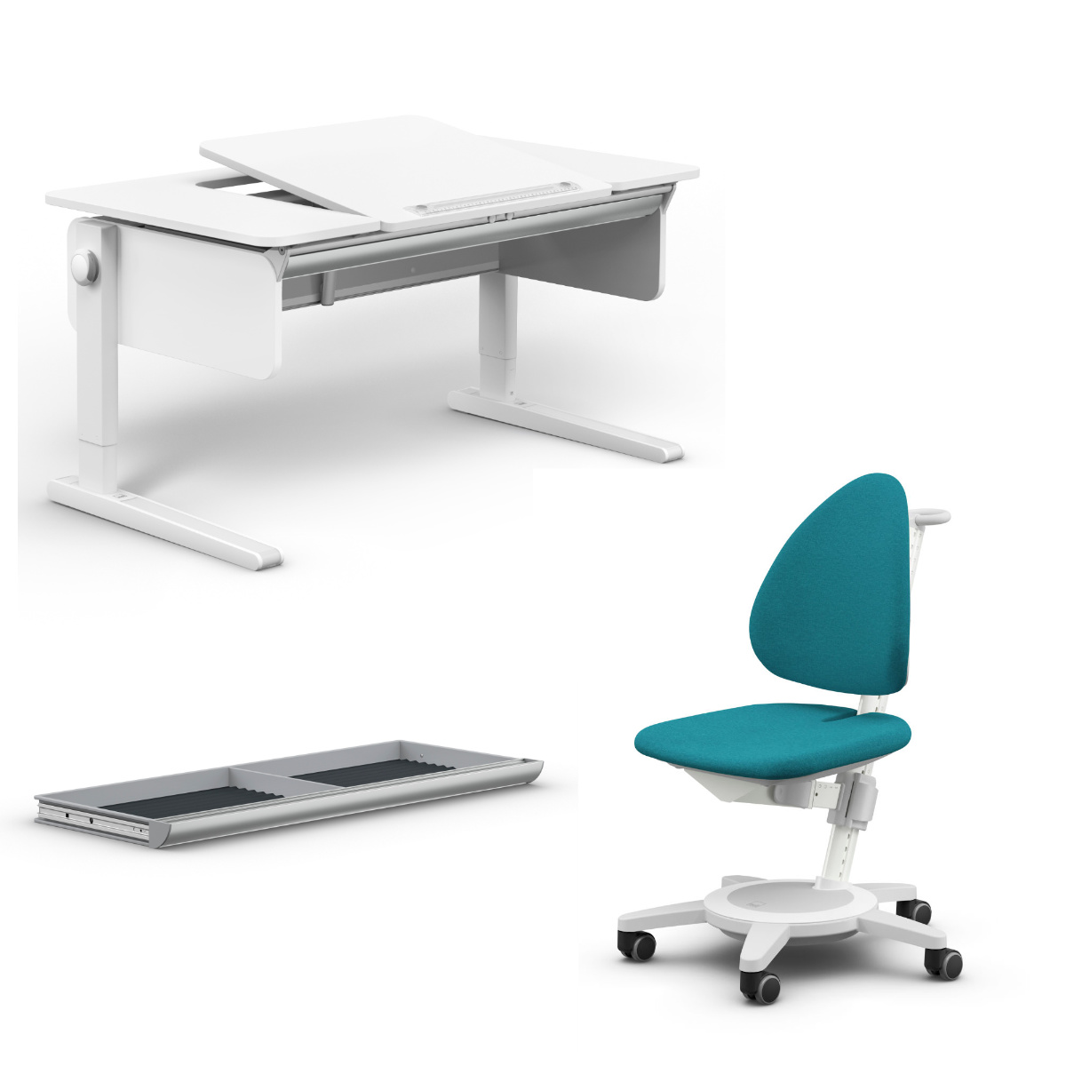 Moll Champion Desk + Maximo Chair + Giant Drawer