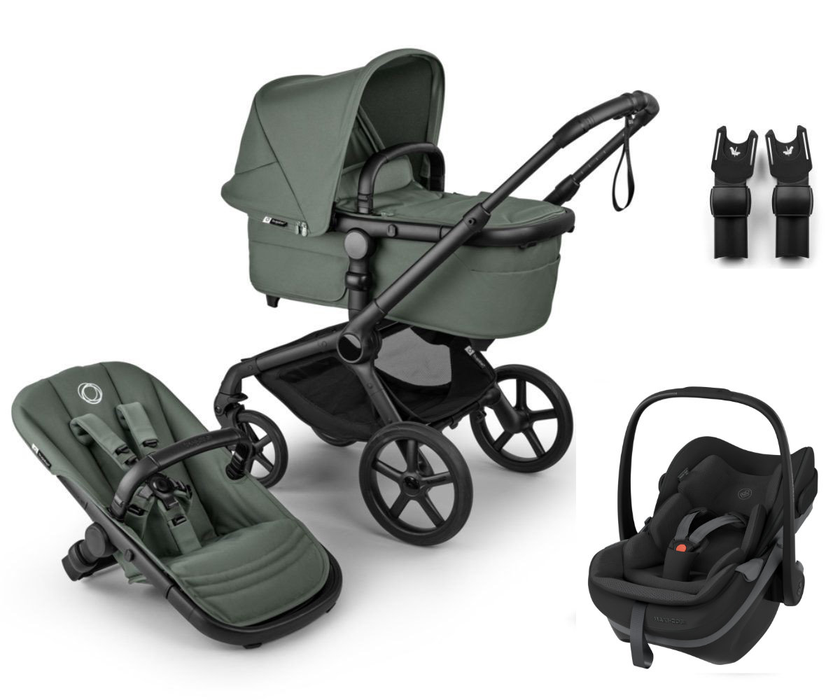 Bugaboo Fox 5 Renew Kinderwagen Kombi in Grün - schräge Ansicht