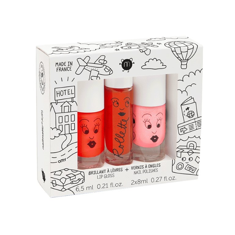 Nailmatic Rollette Lipcare + 2x Nagellack Trio Set