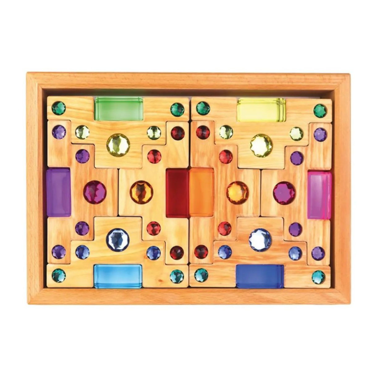 Bauspiel Colour Staircase with Light Blocks 32 Pieces