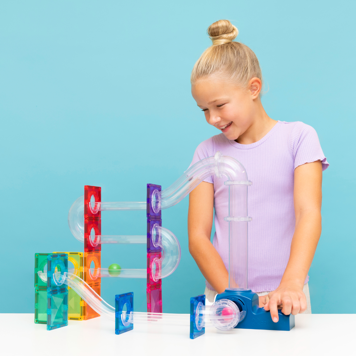 Connetix Magnetbausteine Ball Run Launcher Pack - 47 Teile
